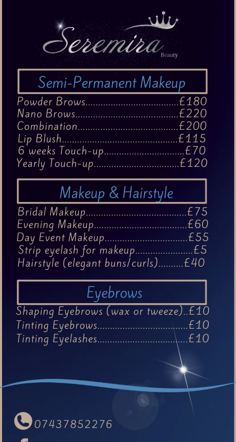 Seremira Beauty Price List